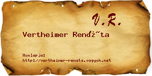 Vertheimer Renáta névjegykártya